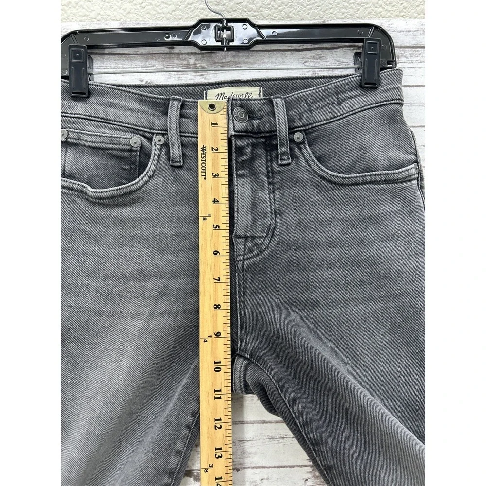 Madewell Women's Kick Out Full Length Flare Mid Rise Gray Wash Jeans Size 26